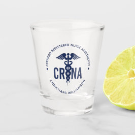Vaso De Chupito Personalizado de la CRNA Certificado de enfermero 