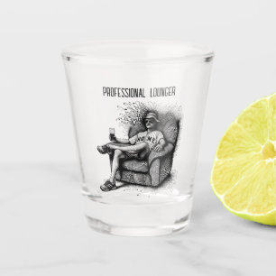 Vaso De Chupito Personalizado de la tinta blanca negra del salón p
