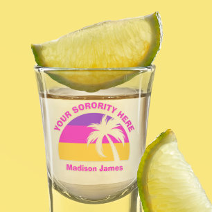 Vaso De Chupito Personalizado de moda  rosa Tropical Beach Cute So