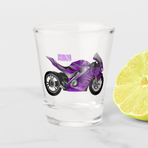 Vaso De Chupito Personalizado de motocicleta Purple