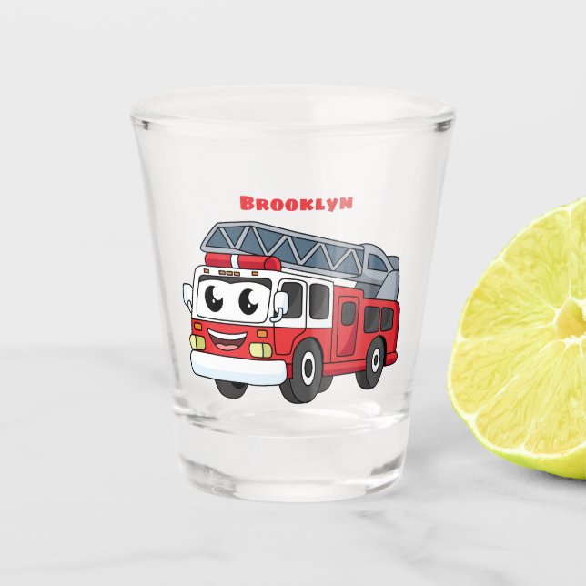 Vaso De Chupito Personalizado de motor de fuego alegre (Anverso)