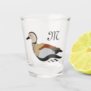 Vaso De Chupito Personalizado de natación de pato Verde azulado de