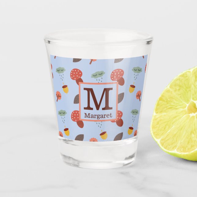 Vaso de chupito personalizado de otoño (Anverso)