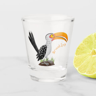 Vaso De Chupito Personalizado de pájaro safari de buey amarillo di