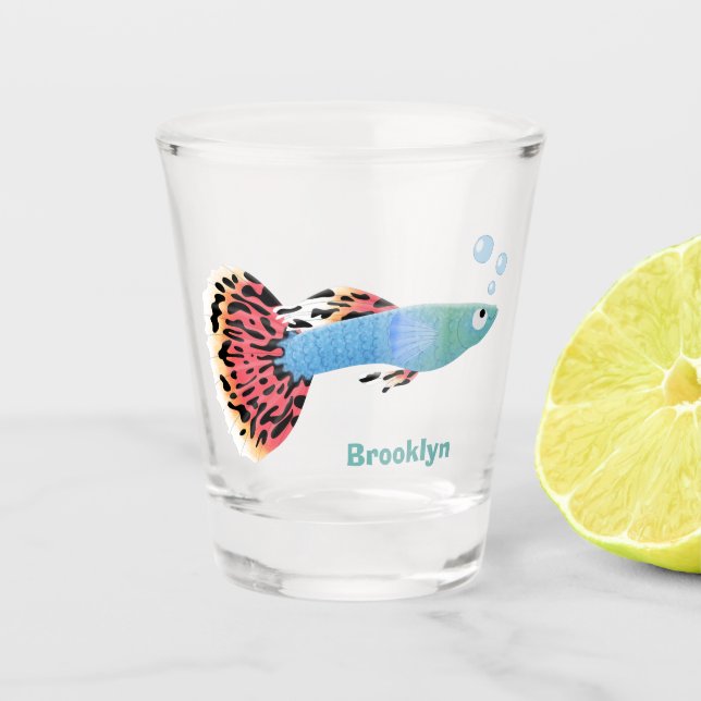 Vaso De Chupito Personalizado de peces tropicales adormilados (Anverso)
