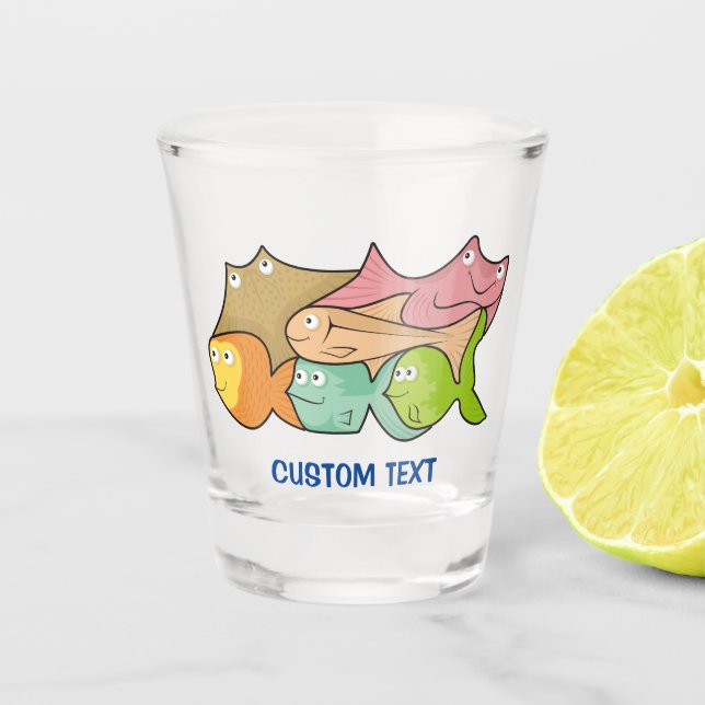 Vaso De Chupito Personalizado de pescado (Anverso)
