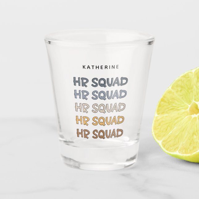 Vaso De Chupito Personalizado de Recursos Humanos Squad: regalos d (Anverso)