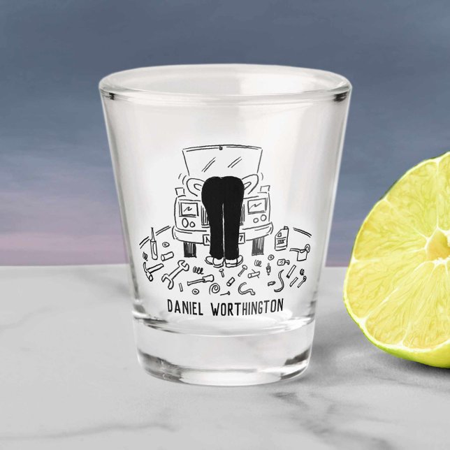 Vaso De Chupito Personalizado de reparación y servicio de coches. (Subido por el creador)