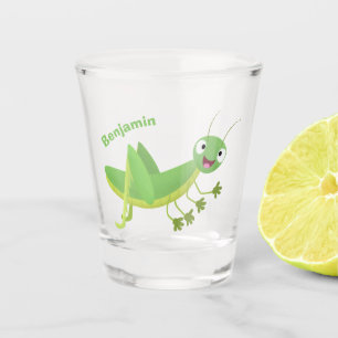 Vaso De Chupito Personalizado de saltamontes alegre verde
