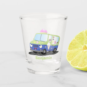 Vaso De Chupito Personalizado de un camión de helados alegre