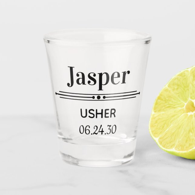 Vaso De Chupito Personalizado de Usher (Anverso)