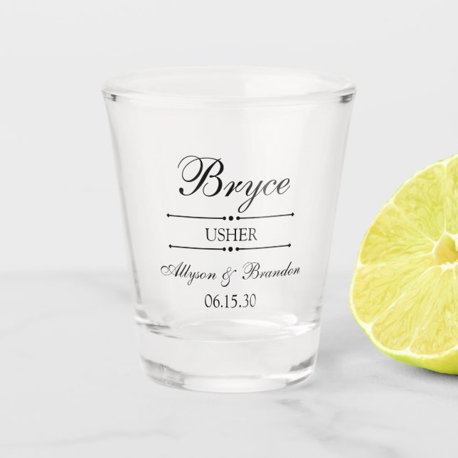 Vaso De Chupito Personalizado de Usher (Anverso)