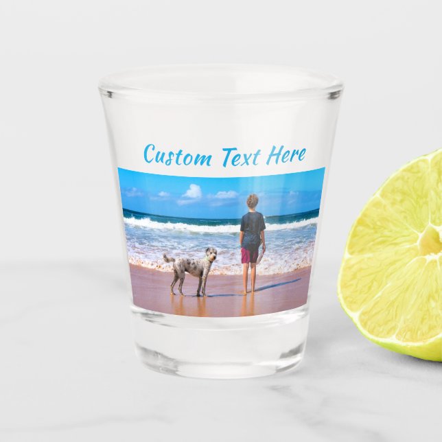 Vaso De Chupito Personalizado de vidrio fotográfico personalizado  (Anverso)
