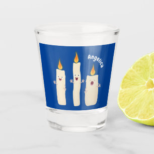 Vaso De Chupito Personalizado del trío de velas de canto lindo