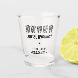 Vaso De Chupito Personalizado Dental Hygienist Leoparst Print Teet
