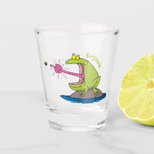 Vaso De Chupito Personalizado divertida de rana y mosca