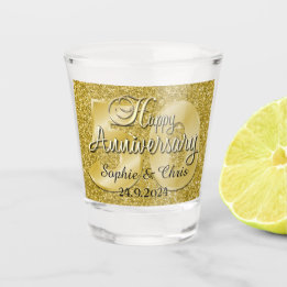 Vaso De Chupito Personalizado Feliz 50° Aniversario