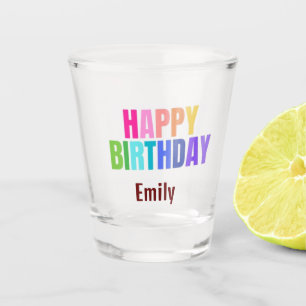 Vaso De Chupito Personalizado Feliz cumpleaños, abuela Collage de 