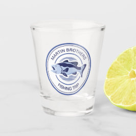 Vaso De Chupito Personalizado Fisherman Blue Bass Fish