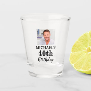 Vaso De Chupito Personalizado Foto 40 cumpleaños: Vidrio incendia