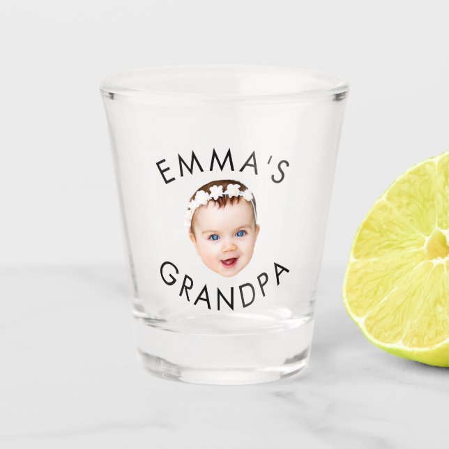 Vaso De Chupito Personalizado Foto Face Mamá Abuela Abuela Cumplea (Anverso)