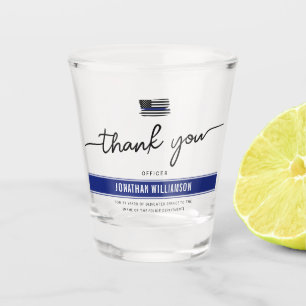 Vaso De Chupito Personalizado Gracias Oficial de Policía Regalo de