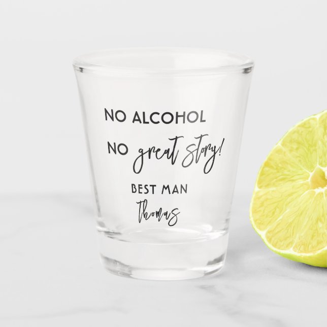 Vaso De Chupito Personalizado Groomsmen Regalo Mejor Hombre Fiesta (Anverso)