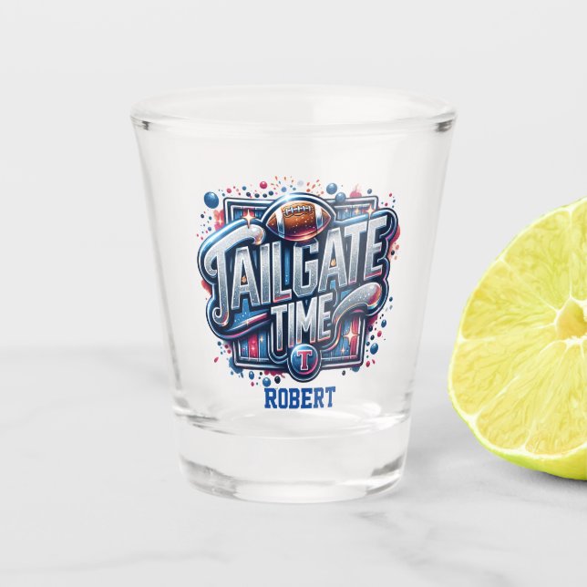 Vaso De Chupito Personalizado horario del portón trasero (Anverso)