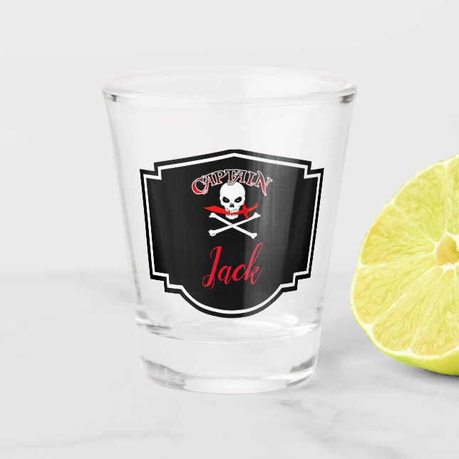 Vaso De Chupito Personalizado Jolly Roger (Cutlass) (Anverso)