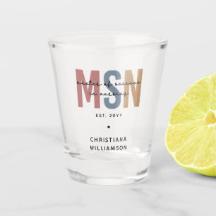 Vaso De Chupito Personalizado MSN Master en Ciencias en Graduación
