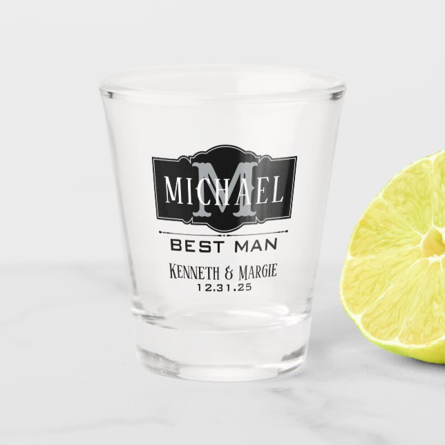 Vaso de chupito personalizado para el padrino (Anverso)