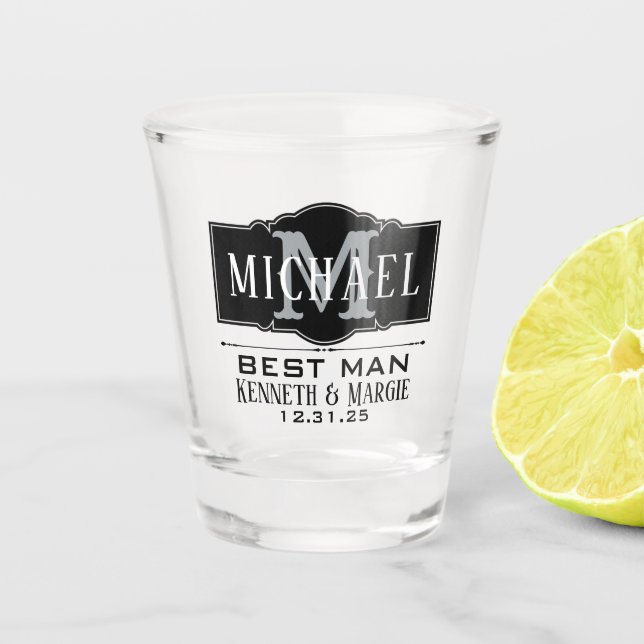 Vaso de chupito personalizado para el padrino (Anverso)