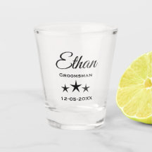 Vaso de chupito personalizado para padrino de boda