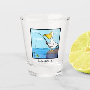 Vaso De Chupito Personalizado pelícano de pesca divertida