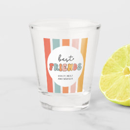 Vaso De Chupito Personalizado Retro Mejor Amigos BFFs Cute Besties