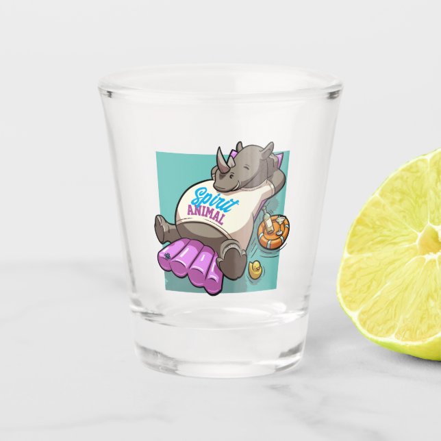 Vaso De Chupito Personalizado rinoceronte rinoceronte rinoceronte (Anverso)