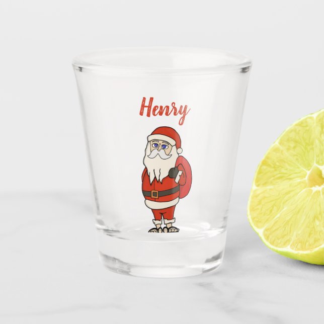 Vaso De Chupito Personalizado Santa Claus Navidades Flip Flops (Anverso)