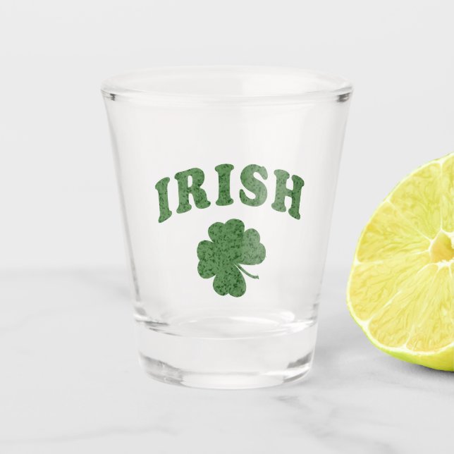 Vaso De Chupito Personalizado Shamrock Design Celtic Irish (Anverso)