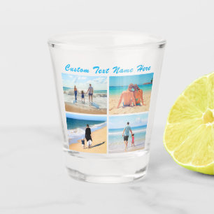 Vaso De Chupito Personalizado Su Collage de fotos Regalo de vidrio