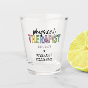 Vaso De Chupito Personalizado Terapia física PT Regalos de gradua