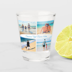 Vaso De Chupito Personalizado Vidrio de disparo de su Collage de f