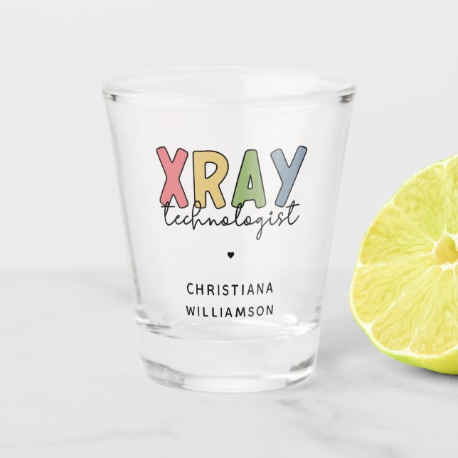 Vaso De Chupito Personalizado Xray Technologist X-ray Tech Gifts (Anverso)