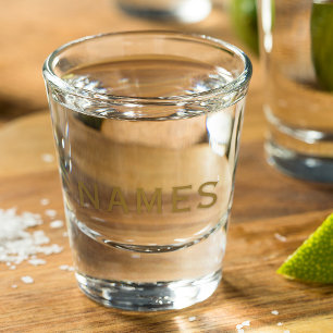 Vaso De Chupito Personalizados con Apellido o Apodo en Ellos