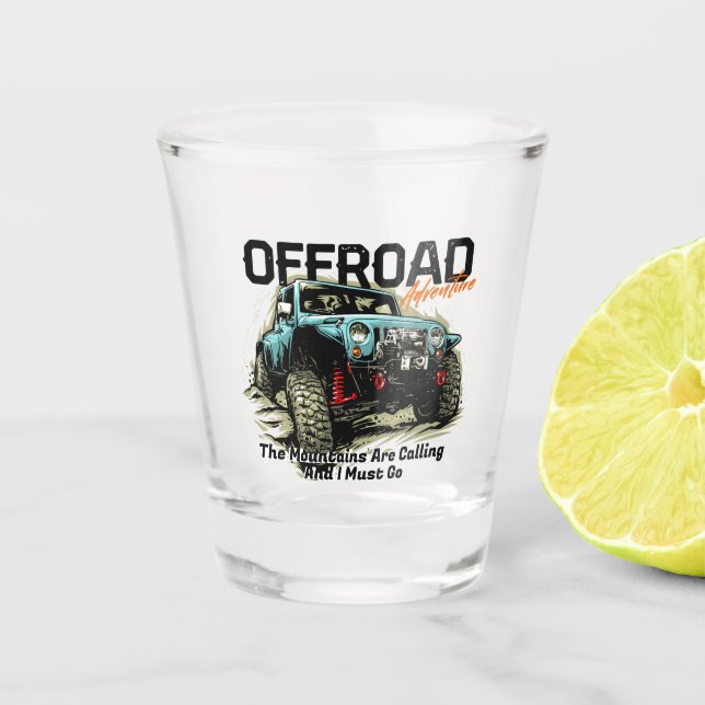 Vaso De Chupito Personalizar Cuatro Ruedas Conduce Las Montañas Ll (Anverso)