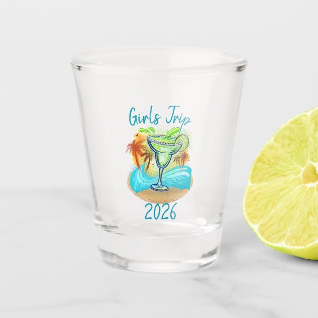 Vaso De Chupito Personalized Tropical Island (Anverso)