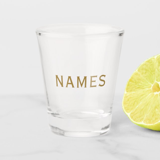 Vaso De Chupito Personalized With Last Name or Nickname on Them (Anverso)