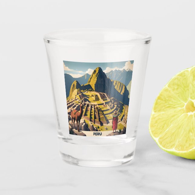 Vaso De Chupito Perú Machu Picchu (Anverso)