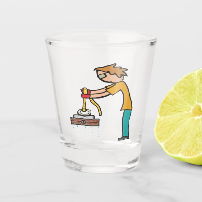 Vaso De Chupito Pesca de imanes (Anverso)
