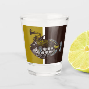 Vaso De Chupito Pescado abstracto