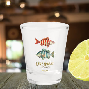 Vaso De Chupito Pescado acuático del lago Havasu Arizona